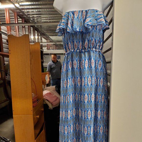 Tulle strapless maxi dress - Picture 1 of 8
